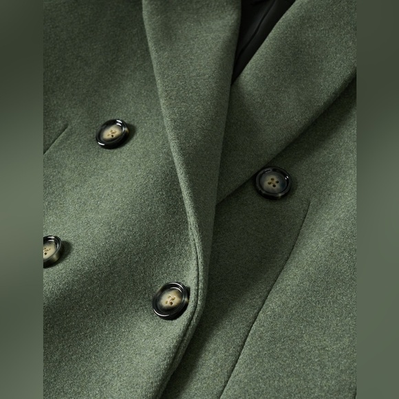 NEW Mango Wool Blend Double-Breasted Coat, Size XS - Picture 8 of 14